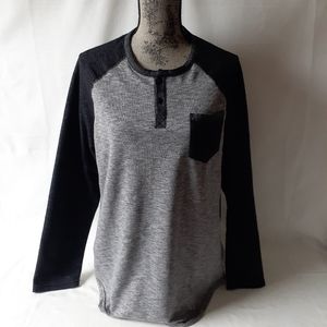 Ocean current women's black/gray long sleeve top